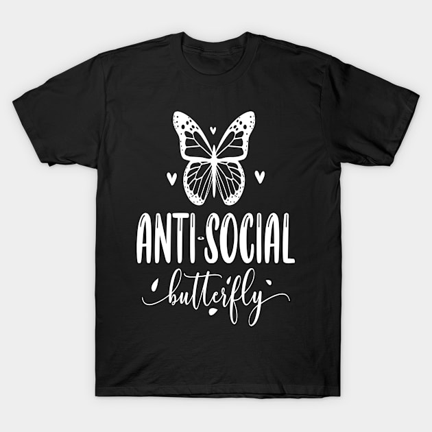 Anti Social Buttrerfly T-Shirt by The Lucid Frog